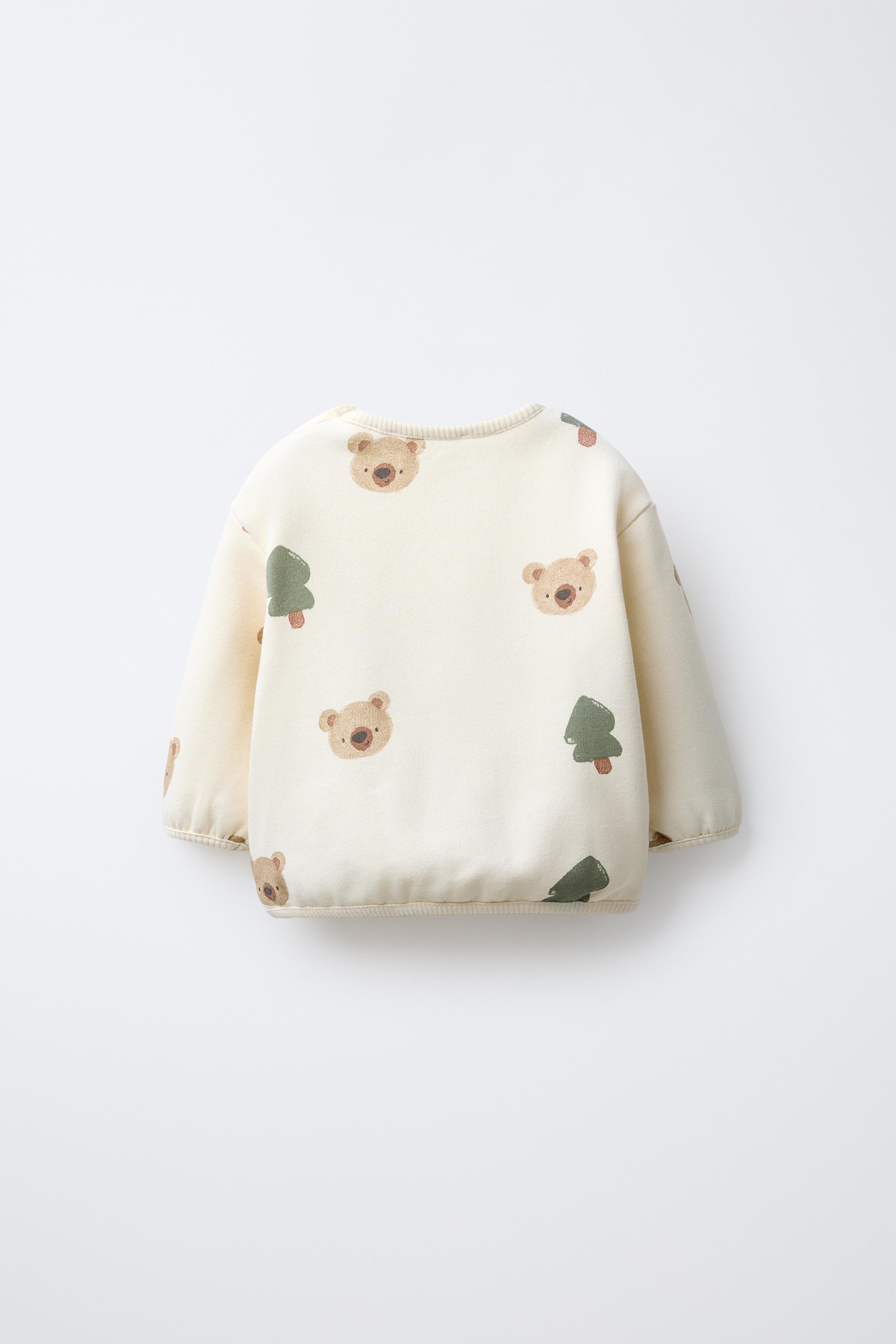 FOREST AND BEAR PRINT SWEATSHIRT